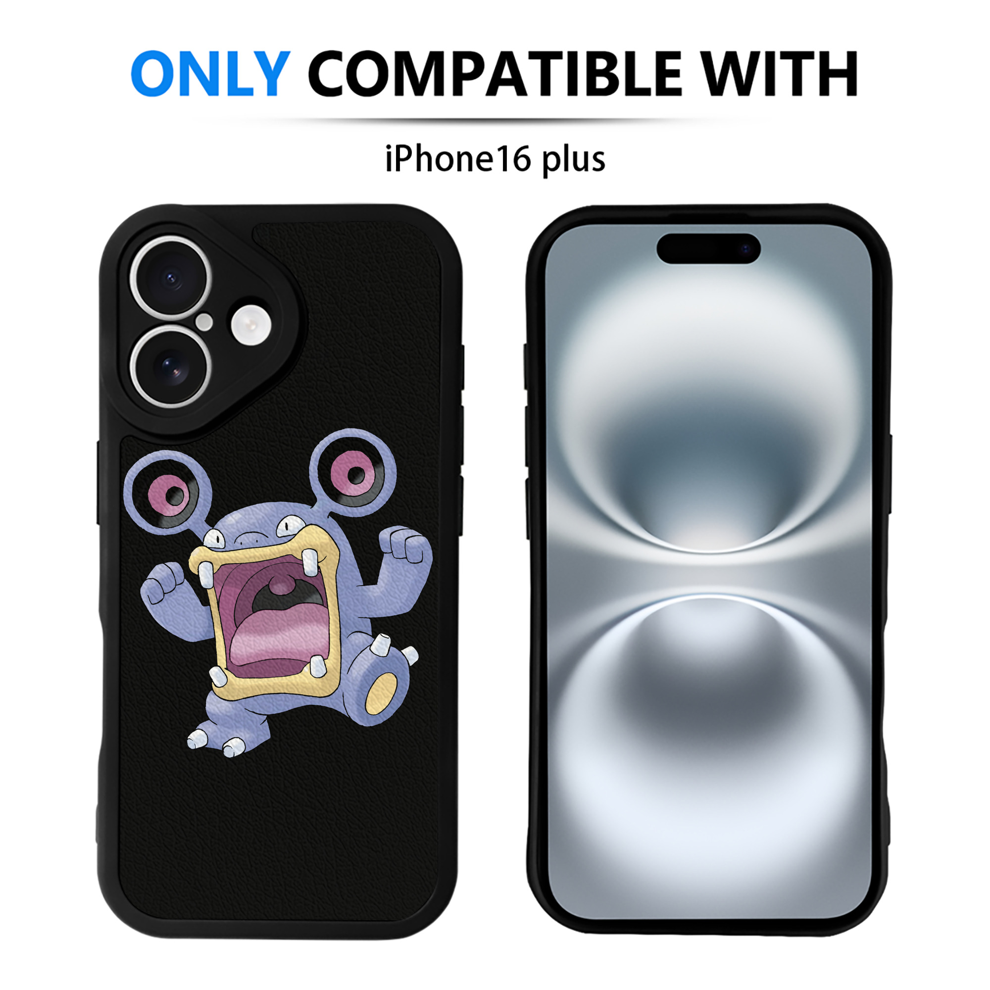 （画像用） ポケットモンスター Pokémon 【iPhone 16シリーズ対応】シリコンスマホケース（レザー調） 材質：シリコン